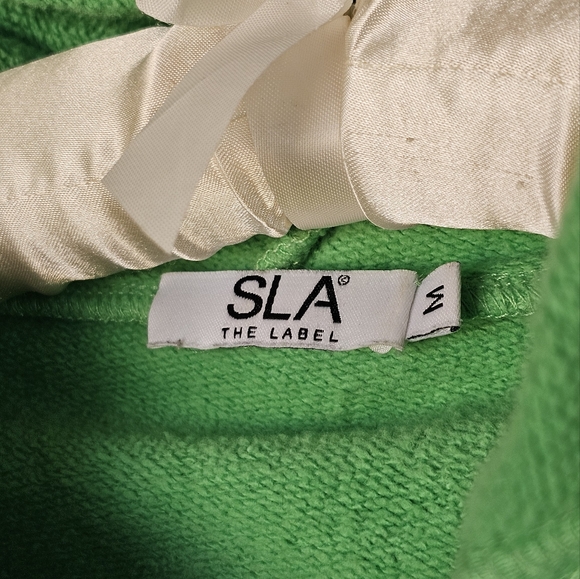 SLA The Label Green Cropped Hoodie - Picture 5 of 7